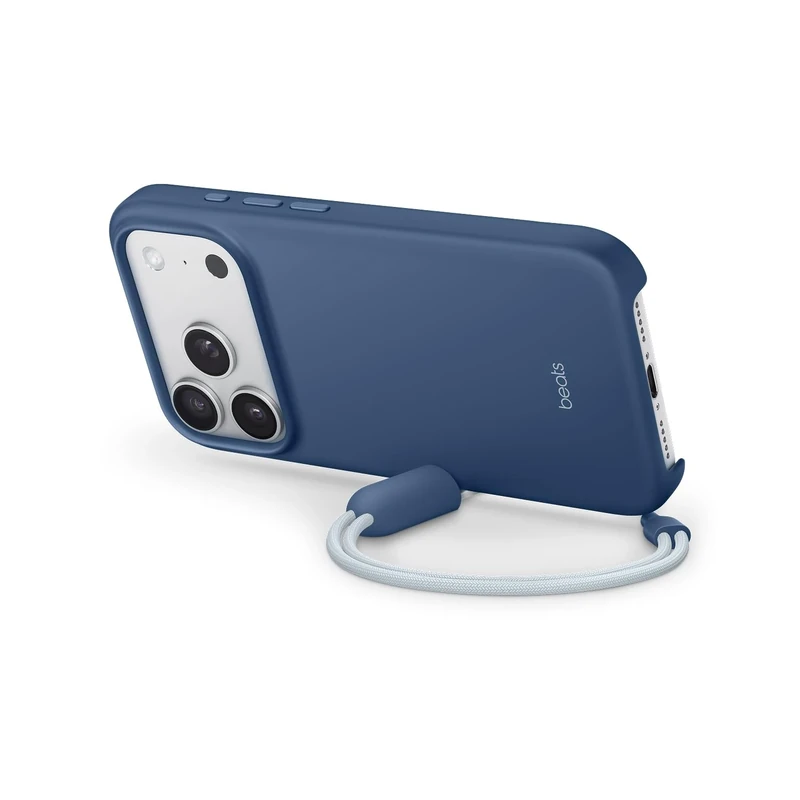 Beats iPhone 17 Pro Kickstand Case with MagSafe & Camera Control, Built in Stand & Lanyard, Matte Finish with Microfibre Lining – Bedrock Blue