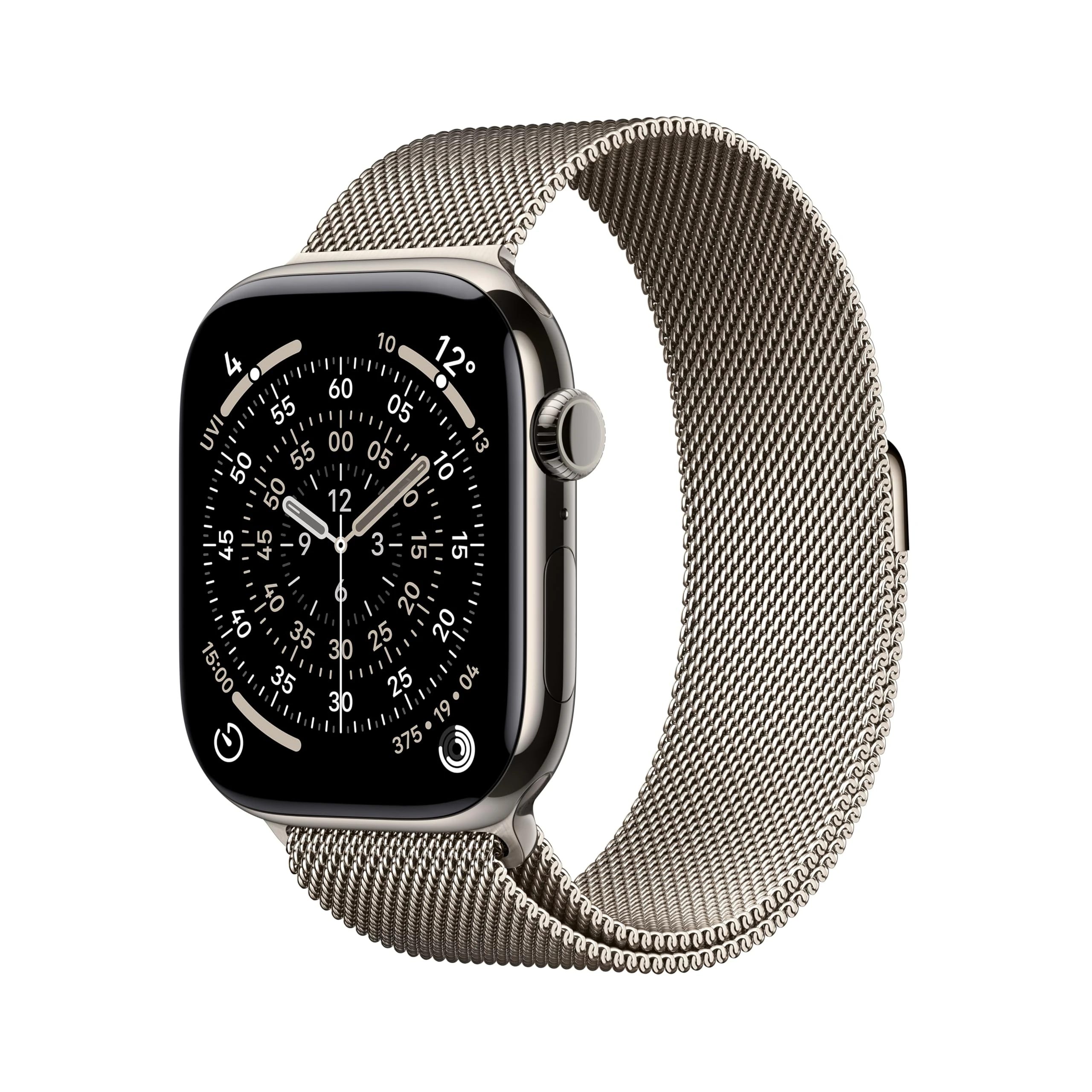 Apple Watch Series 11 GPS + Cellular 46mm Smartwatch with Natural Titanium Case with Natural Milanese Loop M/L. Sleep Score, Fitness Tracker, Health Monitoring, Always-On Display, Water Resistant