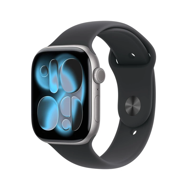 Apple Watch Series 11 GPS + Cellular 46mm Smartwatch with Space Grey Aluminium Case with Black Sport Band M/L. Sleep Score, Fitness Tracker, Health Monitoring, Always-On Display, Water Resistant