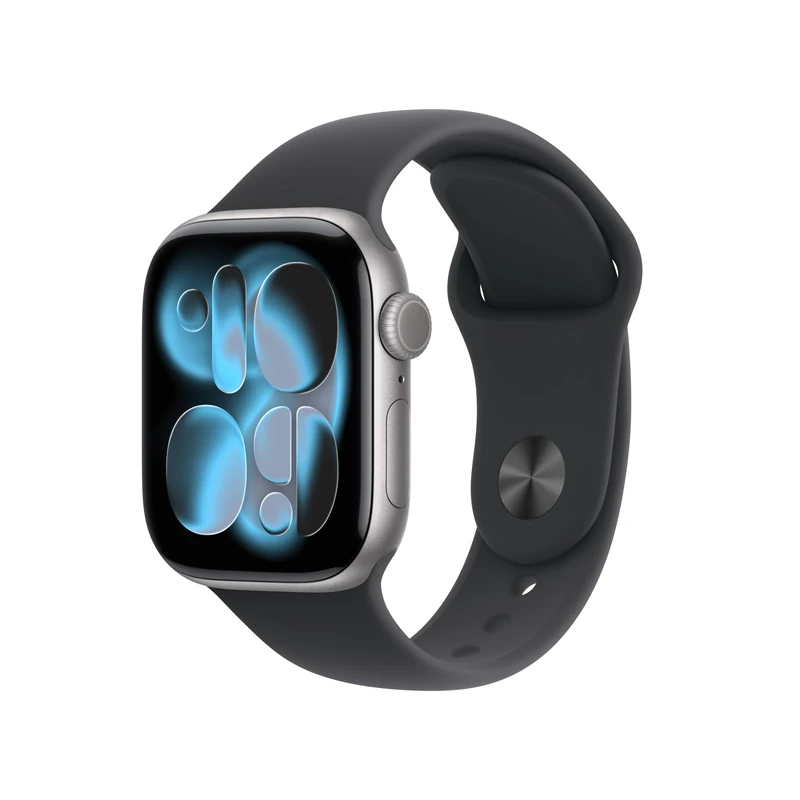 Apple Watch Series 11 GPS + Cellular 42mm Smartwatch with Space Grey Aluminium Case with Black Sport Band M/L. Sleep Score, Fitness Tracker, Health Monitoring, Always-On Display, Water Resistant