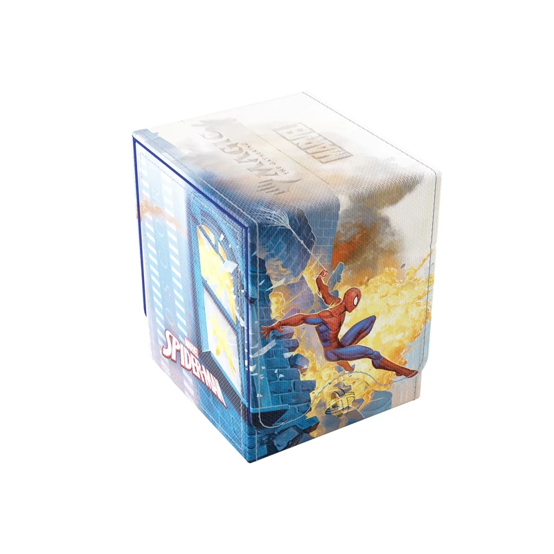 Gamegenic, Magic: The Gathering - Marvel's Spider-Man Art Squire Plus 100+ XL, Up to 100+ Double Sleeved Cards + 1 Slide Card Case