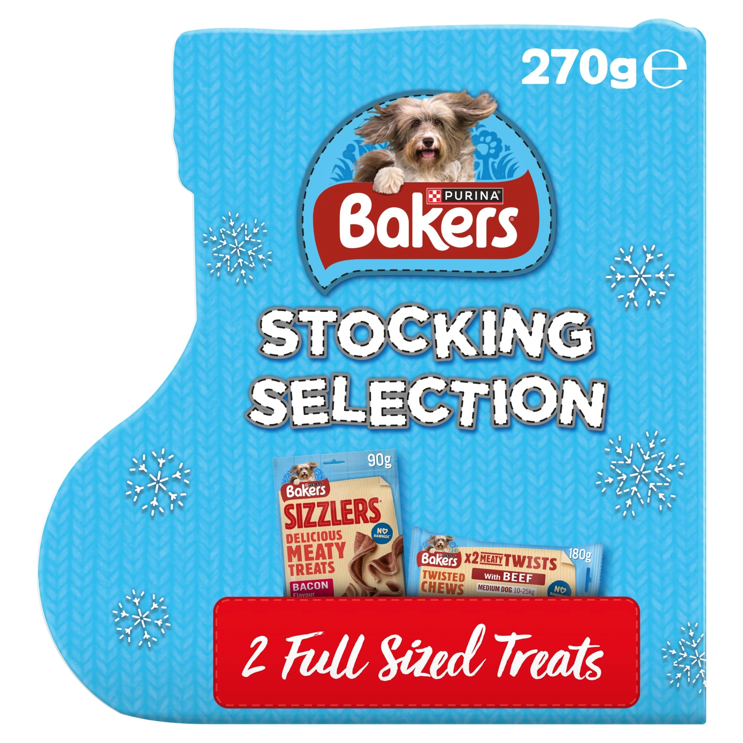 BAKERS Dog Treats Christmas Stocking 270g (Pack of 5)