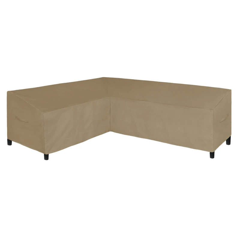 Easy-Going Patio L-Shaped Sectional Sofa Cover, 85"X110" Waterproof Heavy Duty Outdoor Garden Furniture Cover with Air Vent (Left Facing, Camel)