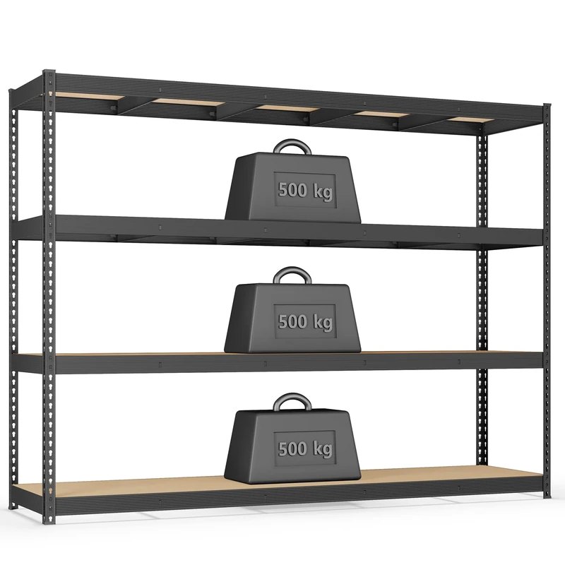 SONGMICS Heavy Duty 4-Tier Garage Shelving Unit - 2000 kg Load