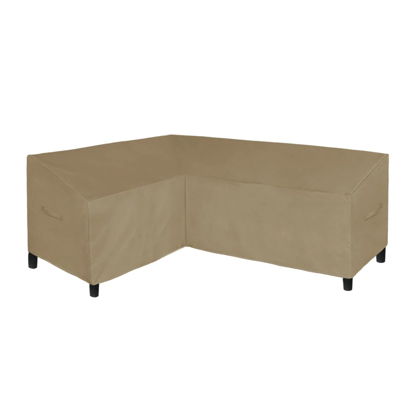 Easy-Going Patio L-Shaped Sectional Sofa Cover, 58"X85" Waterproof Heavy Duty Outdoor Garden Furniture Cover (Left Facing, Camel)