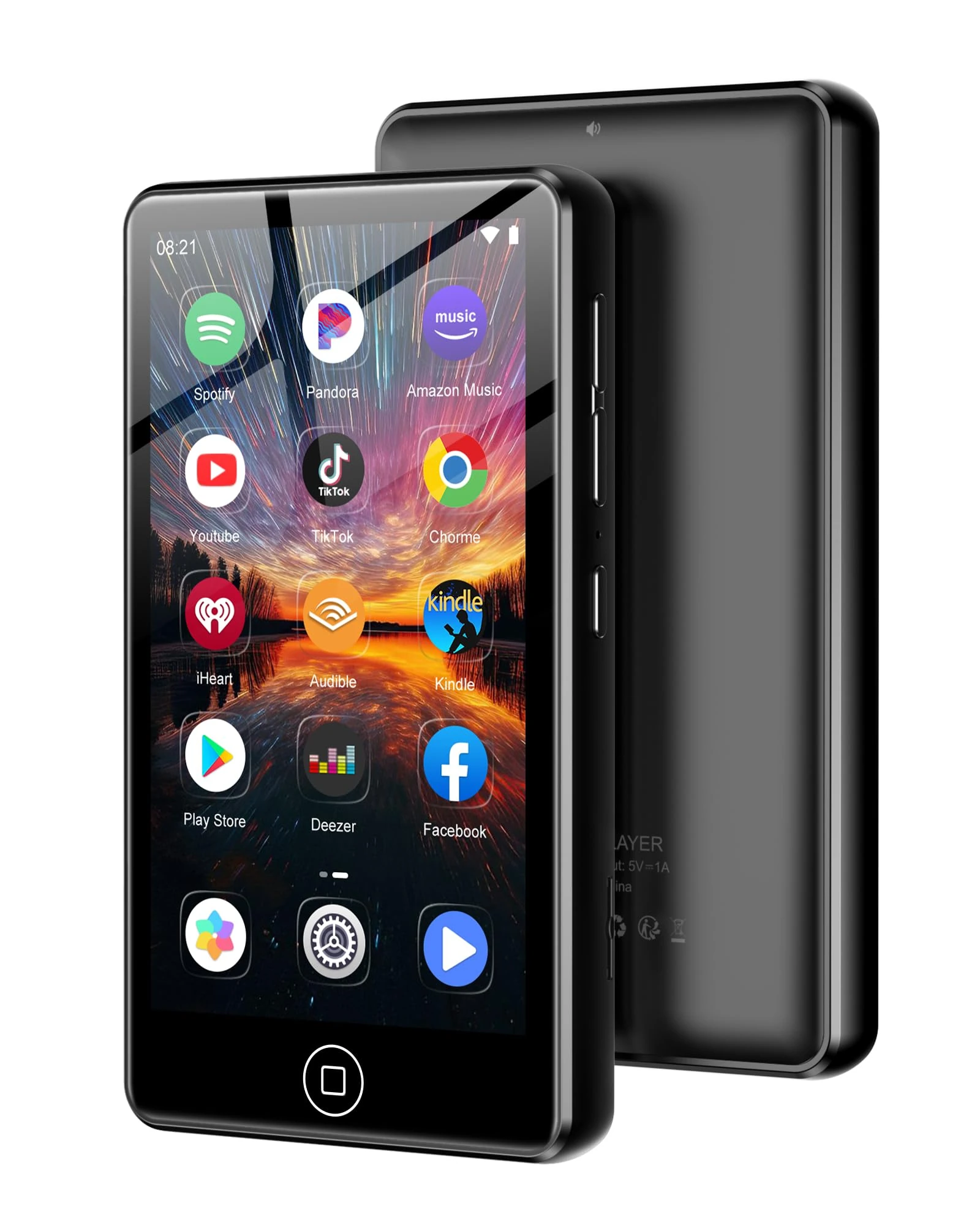 144GB MP3 Player with Bluetooth and WiFi,MP3 & MP4 Players with 4.02-inch Touchscreen and Speaker,Spotify Music Players with Pandora,Audible,Amazon Music,Spotify,Play Store,up to 1TB