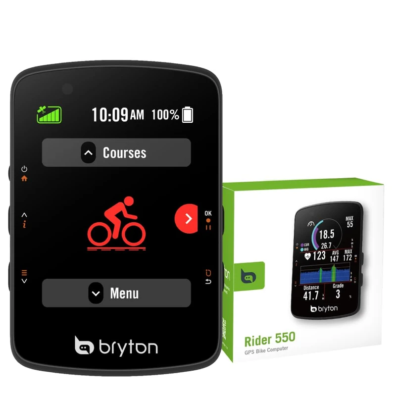 Bryton GPS Rider 550E Bike Computer with 2.8" Colour Screen