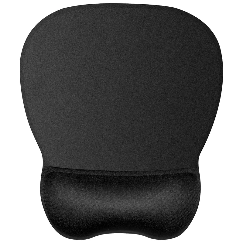 TEKXDD Ergonomic Mouse Pad with Memory Foam Wrist Support - Black