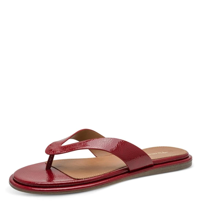 Tamaris Women's toe-post mule flat red 6.5 UK - Image 1