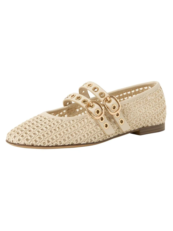 Tamaris Women's ballerina with strap flat beige 5 UK