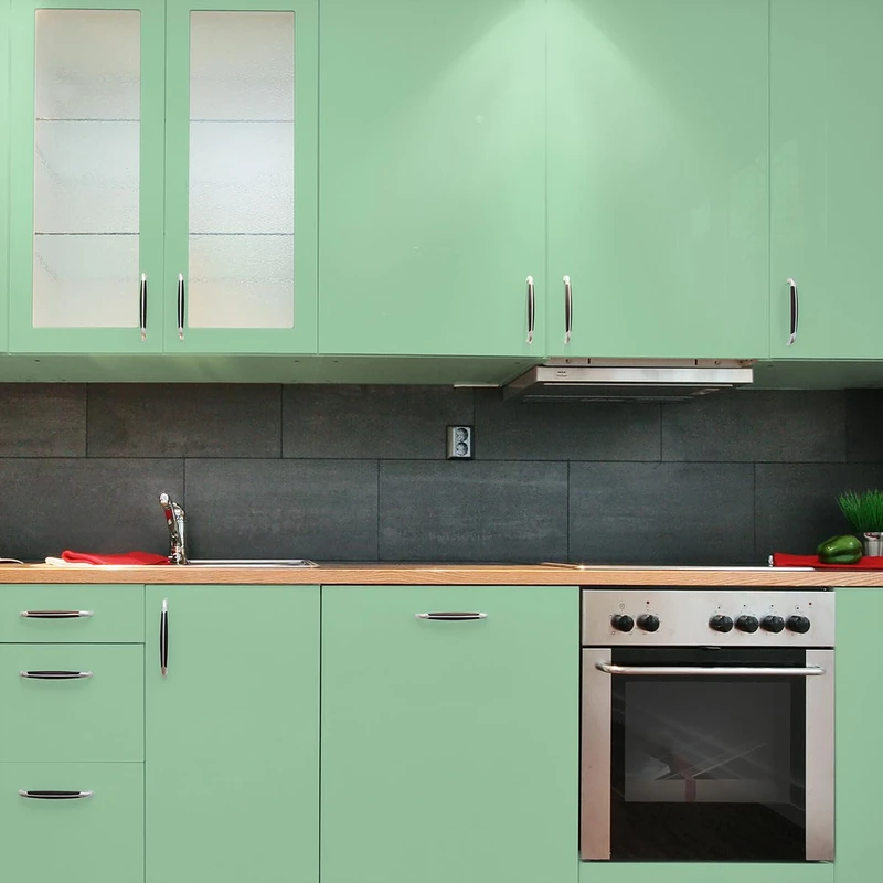Ambiance Sticker Waterproof Self Adhesive Vinyl Roll for Kitchen Cupboard Doors Wall Sticker - Black - H5000 x L60 cm