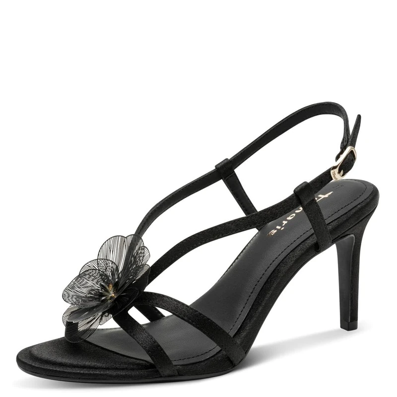 Tamaris Women’s sandal with stiletto heel black 6.5 UK