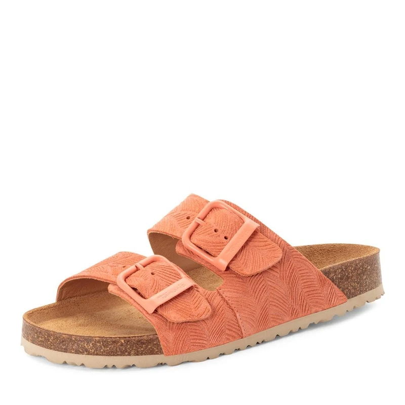 Tamaris Women's footbed mule leather flat red 6.5 UK