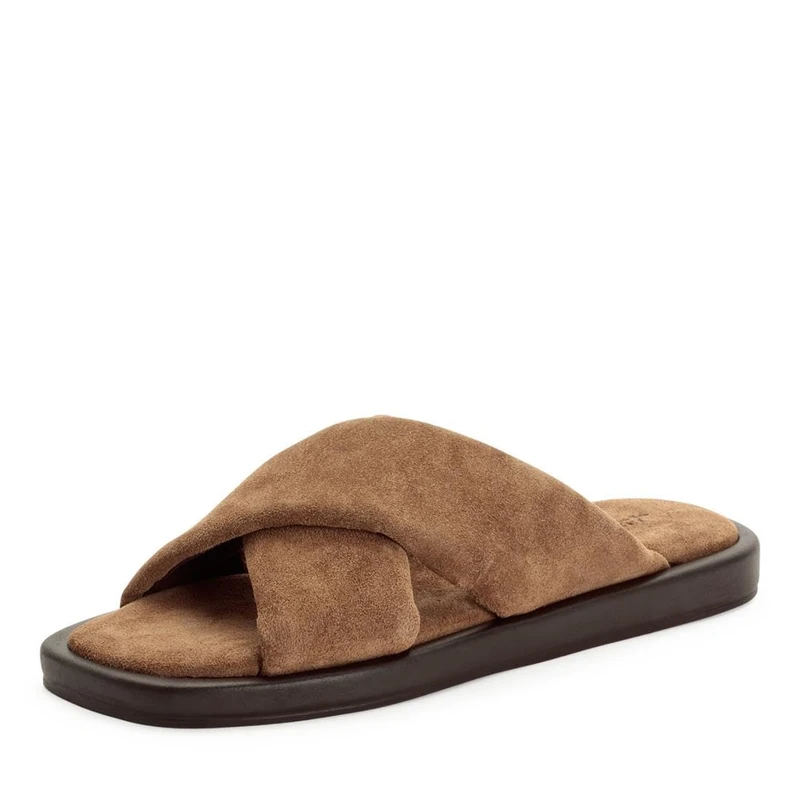 Tamaris Women's leather mules flat brown 4 UK - Image 1