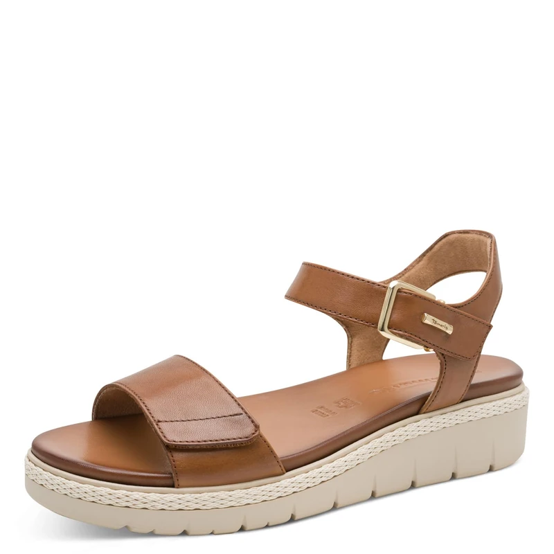 Tamaris Women's 1-28260-42 Heeled Sandals, Cognac Leather, 39 EU