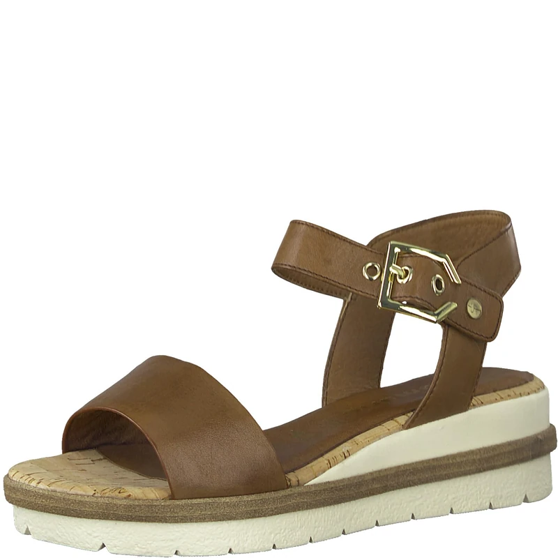 Tamaris Women’s sandal with wedge heel brown 6.5 UK