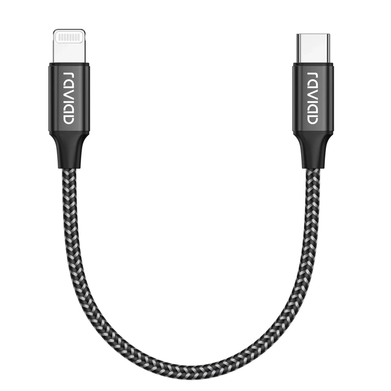 RAVIAD USB C to Lightning Cable Short 0.3M [MFi Certified] iPhone Fast Charger Cable Nylon PD Fast Charging USB C Lightning Cable Compatible with iPhone 14 13 12 11 Pro Max Mini X XS XR 8 8Plus