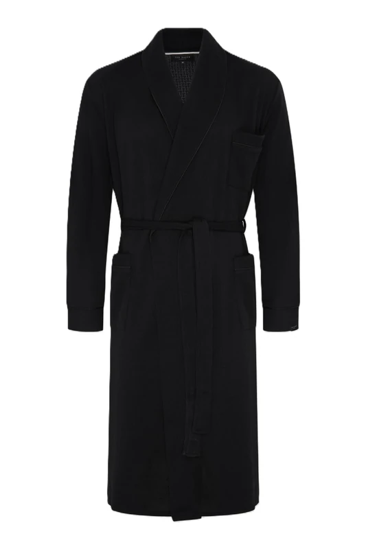 Ted Baker Men's Waffle Robe Bathrobe, Black, L