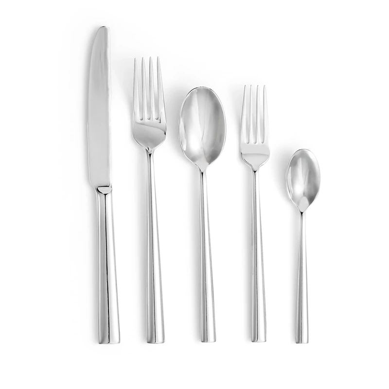 Lunar Cutlery 20 Pieces Mirror, Silver