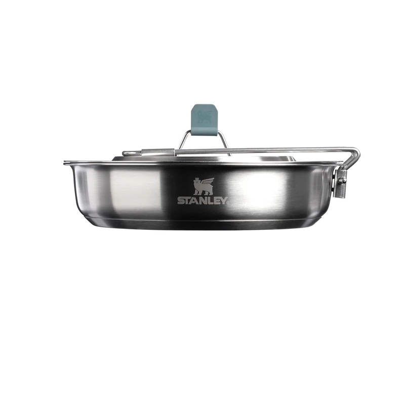 STANLEY 1913 Adventure All-in-One Fry Pan Set 0.94L - 12 Piece Camp Cook Set - Stainless Steel Camp Cookware - Lightweight Fry Pan Set for Backpacking, Hiking and Camping - Shale/Charcaol