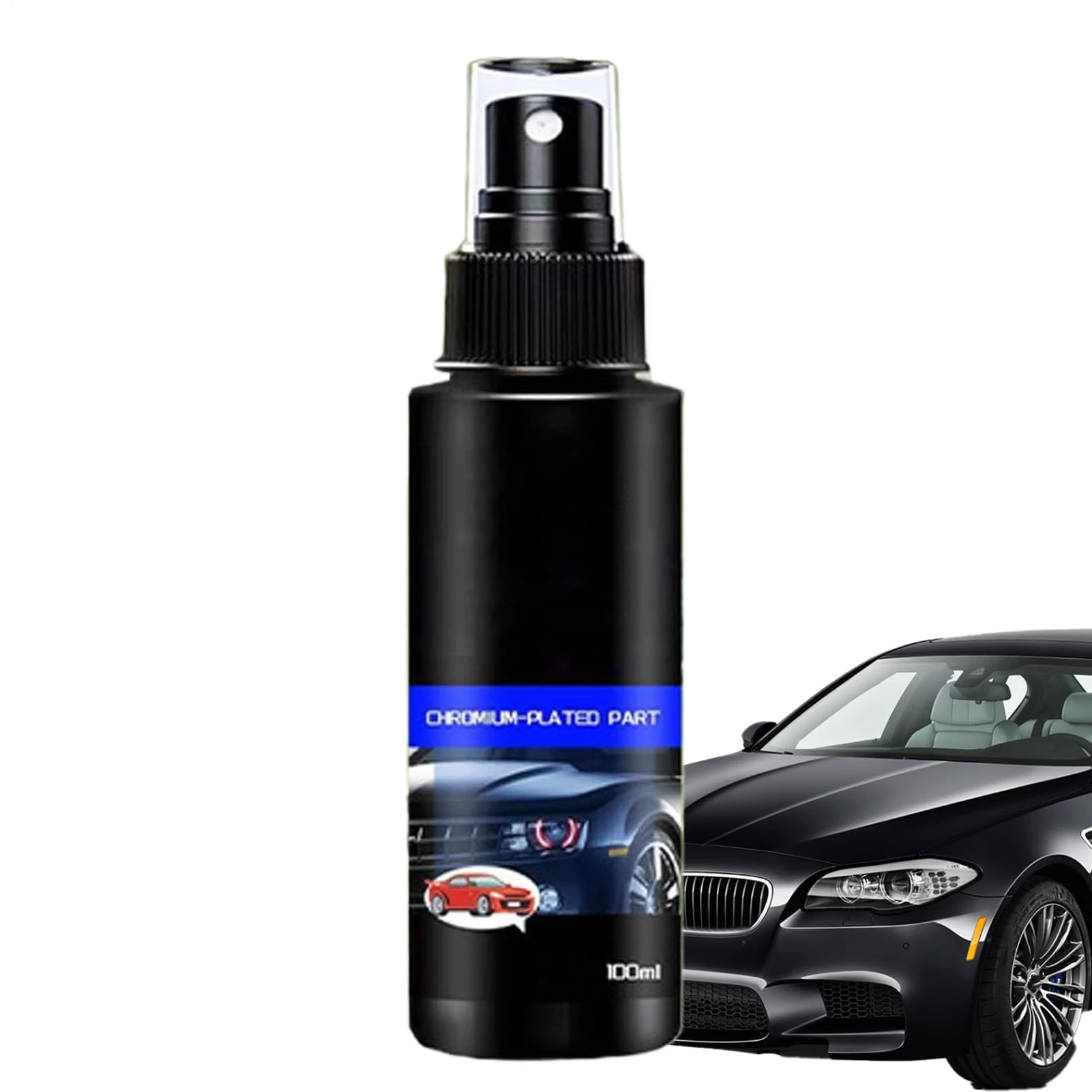 Refurbishing Agent Spray for Chrome-Plated Parts,100ml Car Chrome-Plated Part Refurbishing Agent, Metal Surfaces Cleaner, Chrome Repair Compound for Cleaning & Polishing Scratch Repair