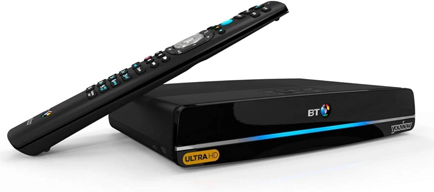 BT Ultra HD 4K YouView Box (DTR-T4000) – 1TB Recorder, Twin Freeview HD Tuners, 7-Day Scroll-Back & Catch-Up TV, Pause/Rewind Live TV, HDMI. NON WIFI (1TB Hard Drive)