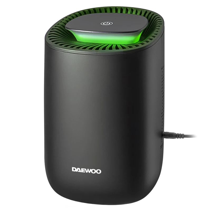 Daewoo 600ml Compact Dehumidifier – Quiet Low Energy Air Moisture Remover for Small Rooms, Wardrobes, Bathrooms & Bedrooms, Auto Shut-Off, Easy Clean Tank