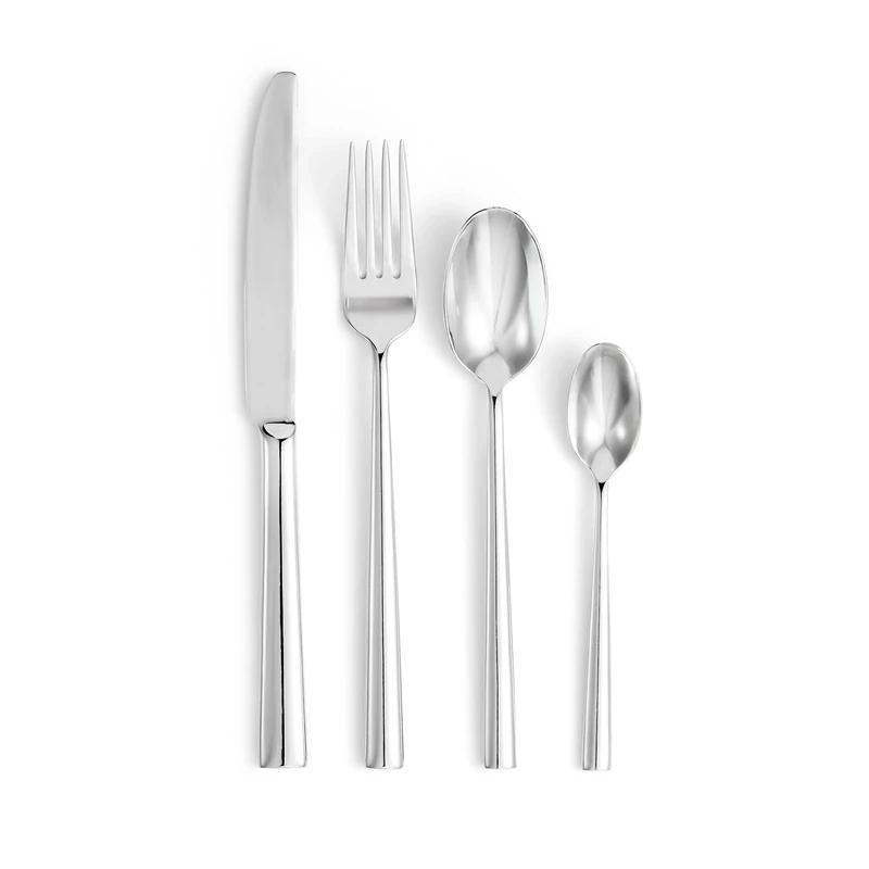 Lunar Cutlery 16 Pieces Mirror, Silver