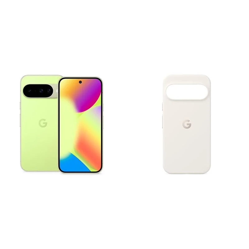 Google Pixel 10 - Unlocked Android Smartphone with Gemini, Advanced Triple Rear Camera, 24+ Hour Battery and 6.3" Actua Display - Lemongrass, 256GB+Case