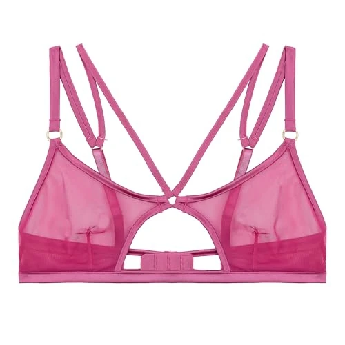 Fleur of England, Lola Bralette, L Raspberry Pink
