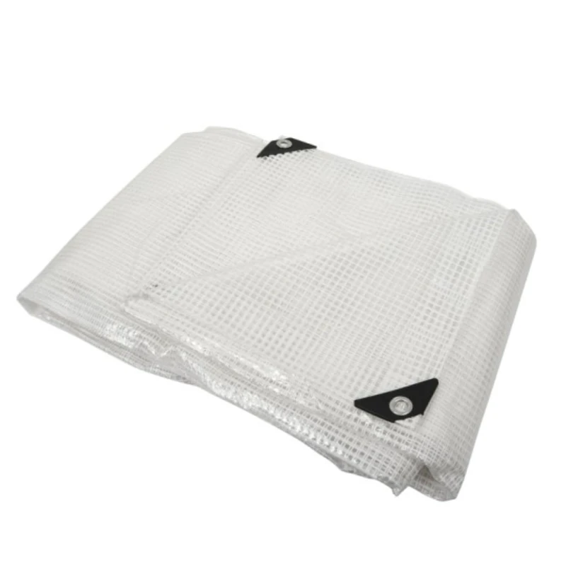 HOME It® Tarpaulin Waterproof 10 x 6 m - Fabric Tarpaulin 180 g/m² - Tarp - Tarp - Tarpaulin with Eyelets - UV-Resistant Waterproof Tarpaulin Clear