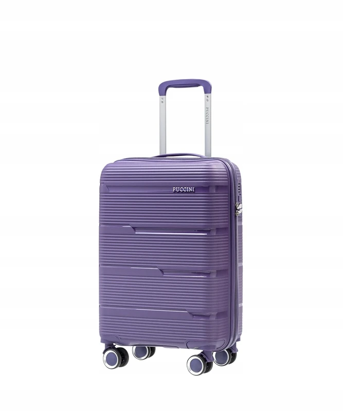 PUCCINI Casablanca Suitcase, Hand Luggage (M/L/XL) Hard Case Polypropylene Travel Suitcase with 4 Spinner Wheels, Combination Lock, Lightweight and Robust, Sturdy Telescopic Handle, Cross Straps - Image 1