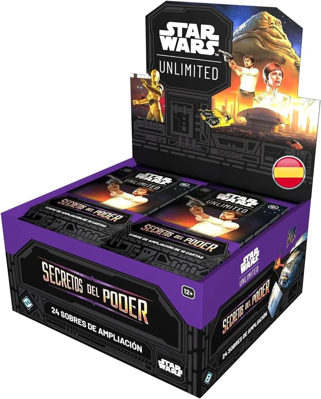 Fantasy Flight Games Asmodee FFG Star Wars Unlimited Secrets of Power Collectible Game, 24 Packs of 16 Cards, TCG Ages 12, for 2 Players, Spanish, Multicolor SWH0602ES