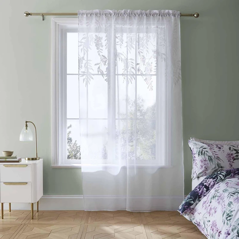Catherine Lansfield WISTERIA FLORAL CURTAINS IN PAIR 140X229