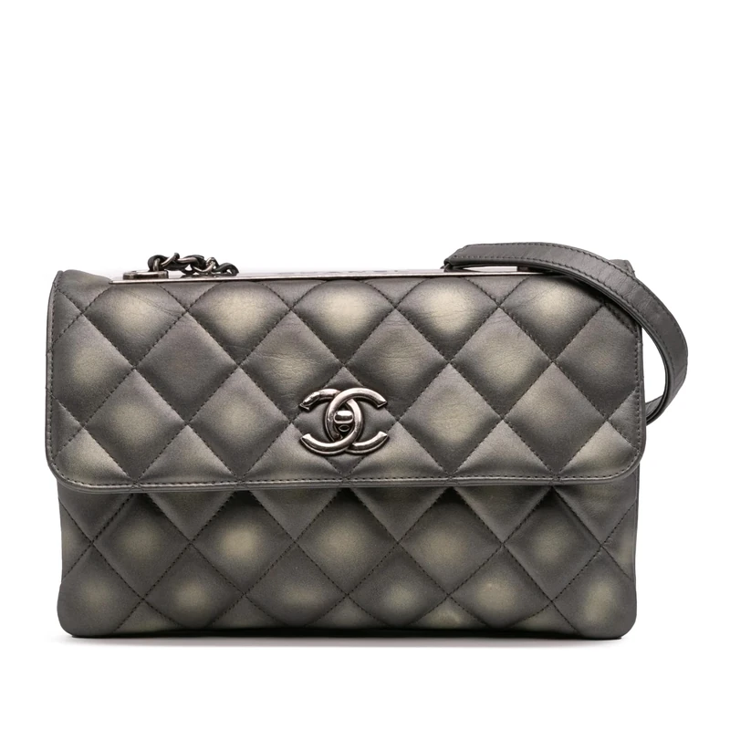 Chanel Pre-Loved Quilted Metallic Lambskin Trendy CC Flap Shoulder Bag