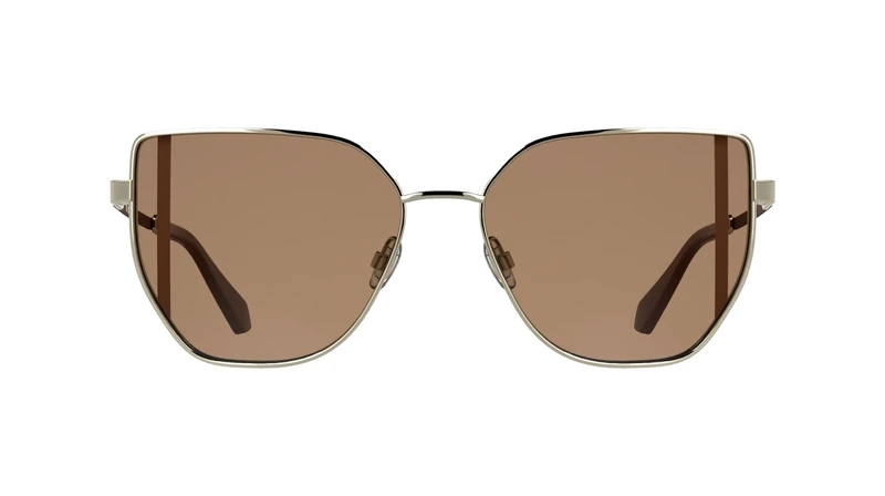 Calvin Klein Jeans Women's Sunglasses CKJ25209S - Light Gold with Solid Orange Lens