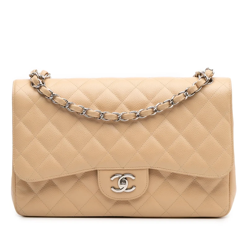 Chanel Pre-Loved Jumbo Classic Caviar Double Flap
