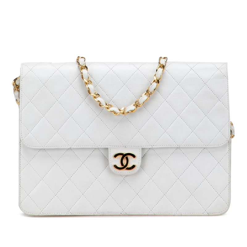 Chanel Pre-Loved CC Quilted Lambskin Single Flap Shoulder Bag