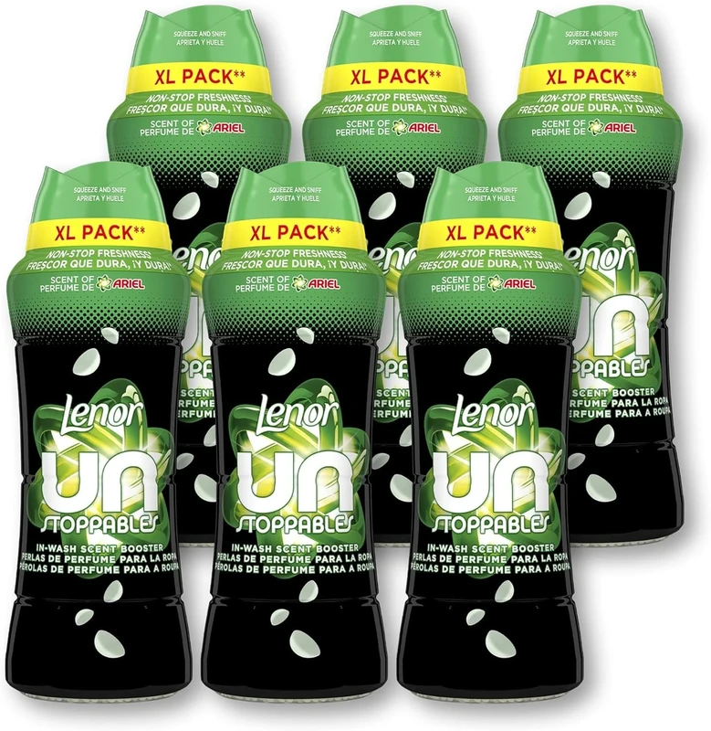 Lenor Unstoppables Scent of Ariel 6x495g, Fragrance beads provide long-lasting freshness until the next wash