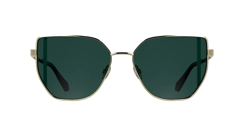 Calvin Klein Jeans Women's Sunglasses CKJ25209S - Gold with Solid Green Lens