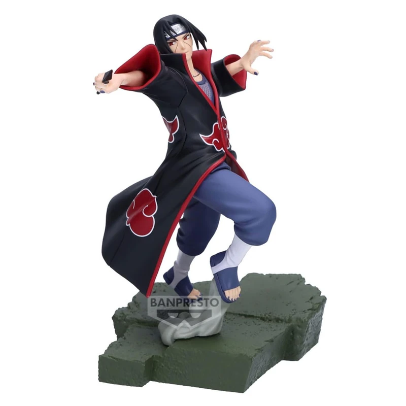 Banpresto Itachi Uchiha Naruto Shippuden Action Figure - Combination Battle 16cm - BP30021P Multicolor - Collectible Figure - Great for Anime Fans