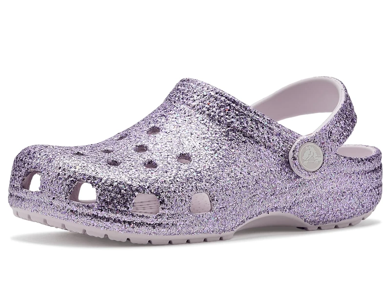 Crocs, Unisex Kids, Classic Chunky Glitter Clog K, Grape Ice, 4 UK