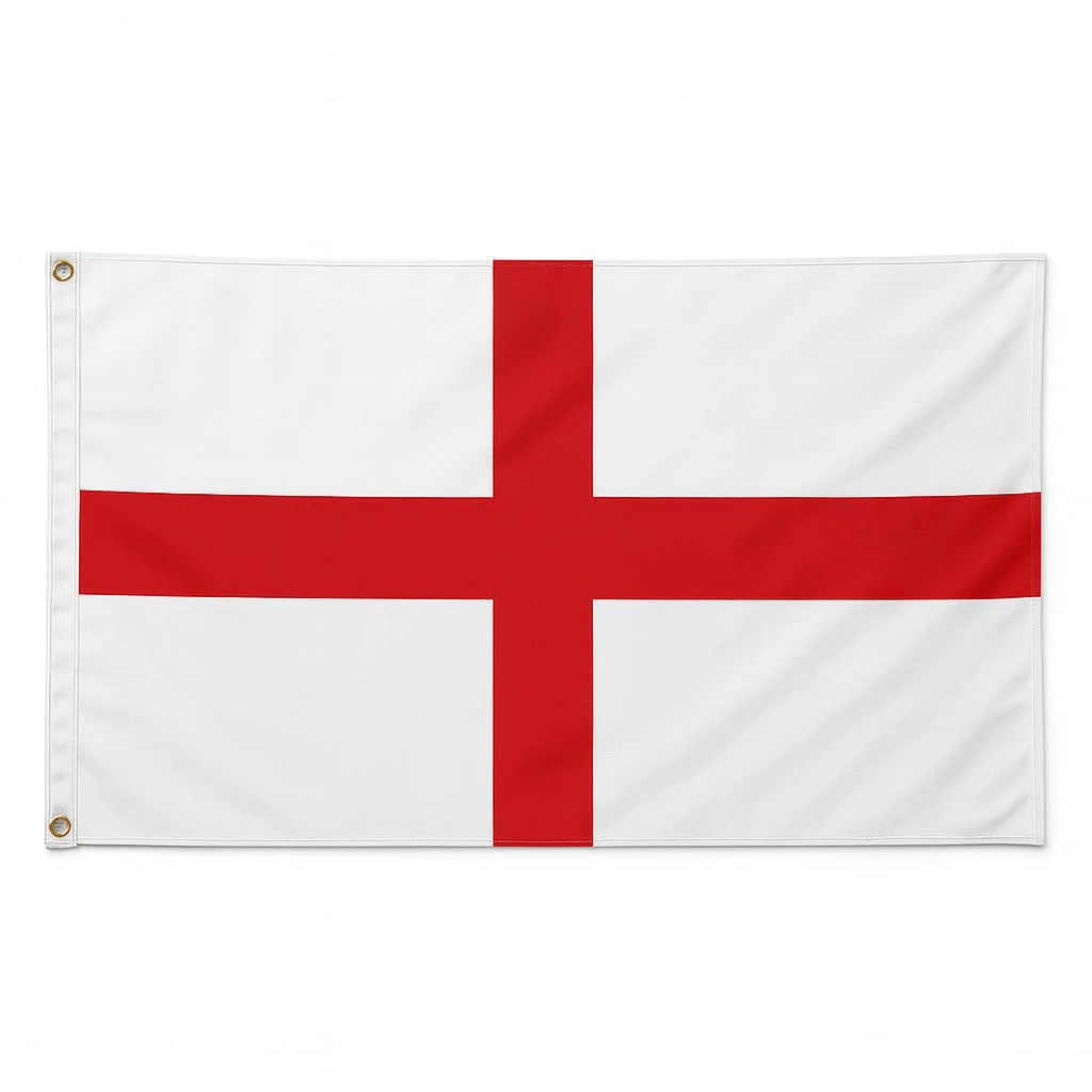 England & Union Jack Flags 5ft x 3ft (150x90cm) – British UK National with Eyelets – Durable Polyester for Indoor Outdoor Display, Sports & Celebrations (St George Flag)