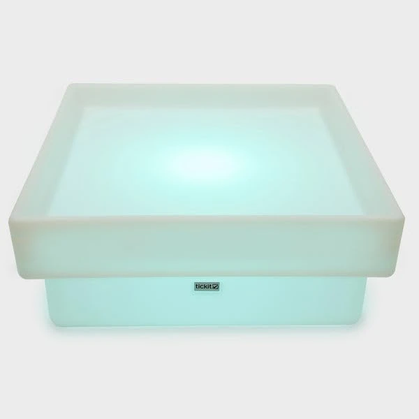tickit Discovery Glow Square Table – Colour Changing Sensory LED Table for Kids, Rechargeable & Waterproof, for Messy Play, Early Years Learning, Indoor & Outdoor Use