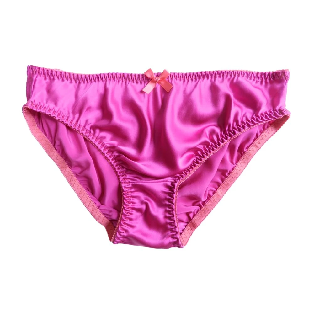 Yavorrs Women 100% Silk Panties Soft Bikini Underwear Briefs (UK, Alpha, L, Regular, Regular, rose pink)