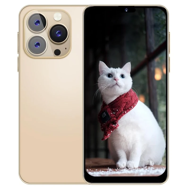 PrzTIk 6.3" HD Screen Cheap Smartphone, 16GB ROM (Expansion to 128GB), 4000mAh Large Battery, Dual SIM Dual Camera,Android 10.0,Support WIFI Bluetooth Face ID Mobile Phone(Gold)