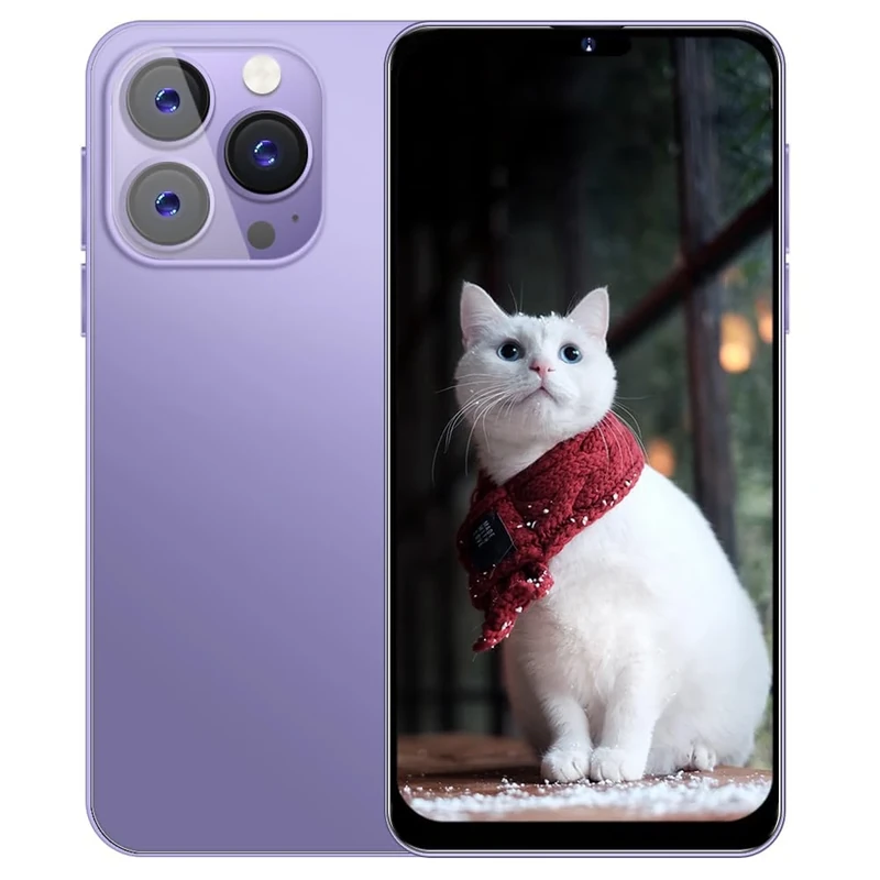 PrzTIk 6.3" HD Screen Cheap Smartphone, 16GB ROM (Expansion to 128GB), 4000mAh Large Battery, Dual SIM Dual Camera,Android 10.0,Support WIFI Bluetooth Face ID Mobile Phone (Purple)