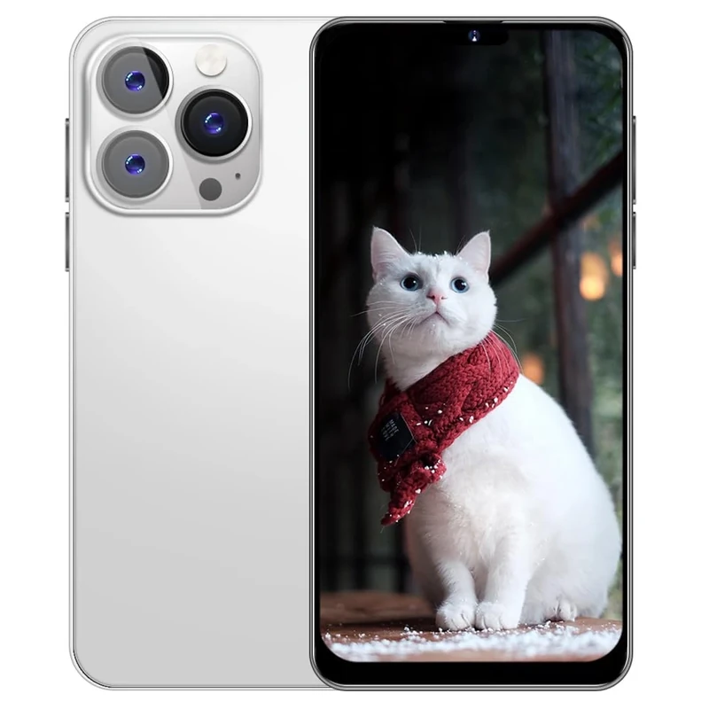 PrzTIk 6.3" HD Screen Cheap Smartphone, 16GB ROM (Expansion to 128GB), 4000mAh Large Battery, Dual SIM Dual Camera,Android 10.0,Support WIFI Bluetooth Face ID Mobile Phone (White)