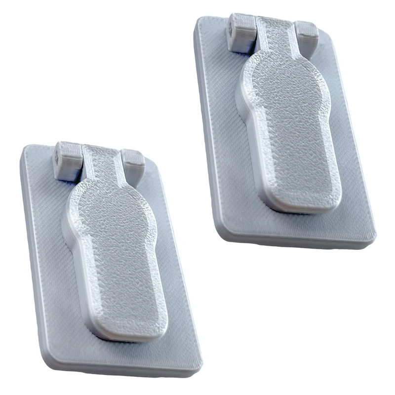 Decoralin 2Pack Keyhole Cover - Plastic Keyhole Protector - Draught Excluder - Dustproof, Draughtproof, Privacy Lock Cover – Compatible with Classic Door Locks (Not for Euro Locks) (Silver)