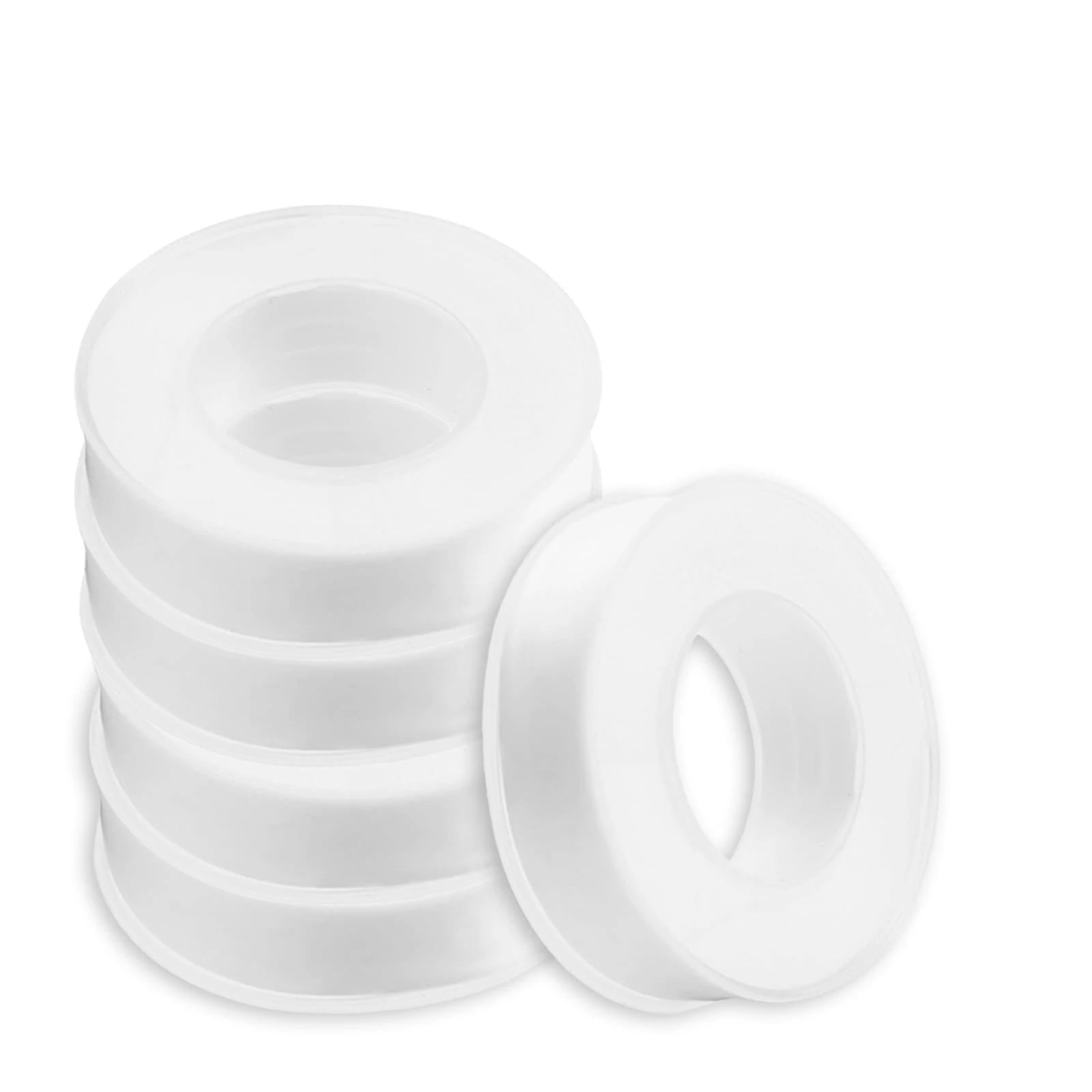 5Pcs PTFE Sealing Tape, Plumbers Tape, PTFE Thread Seal-Tape, Tape-Pack, Teflon PlumbingTape Plumbing Teflontape Plumber Stape to Stop Leaks for Leaking Pipe Thread Screw Head in Bathroom/Kitchen